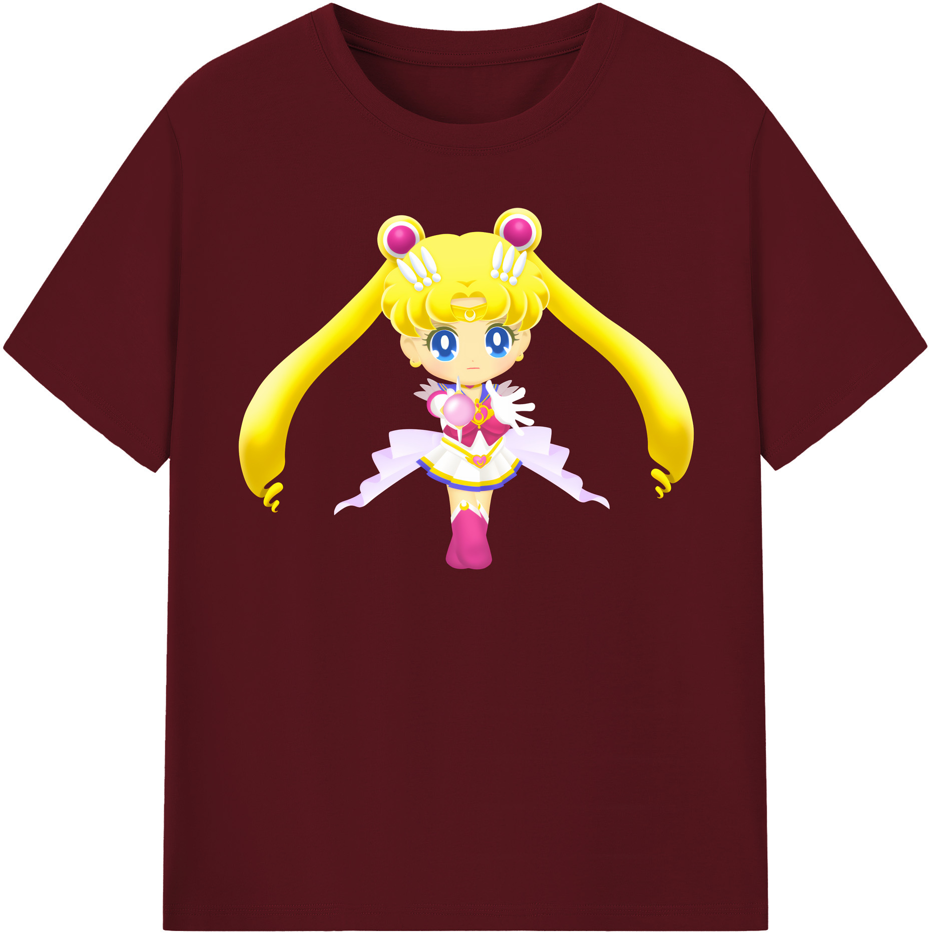 （画像用） 美少女戦士セーラームーン 月野 うさぎ つきの うさぎ Sailor Moon Tsukino Usagi 綿100％半袖Tシャツ（フロントプリント）